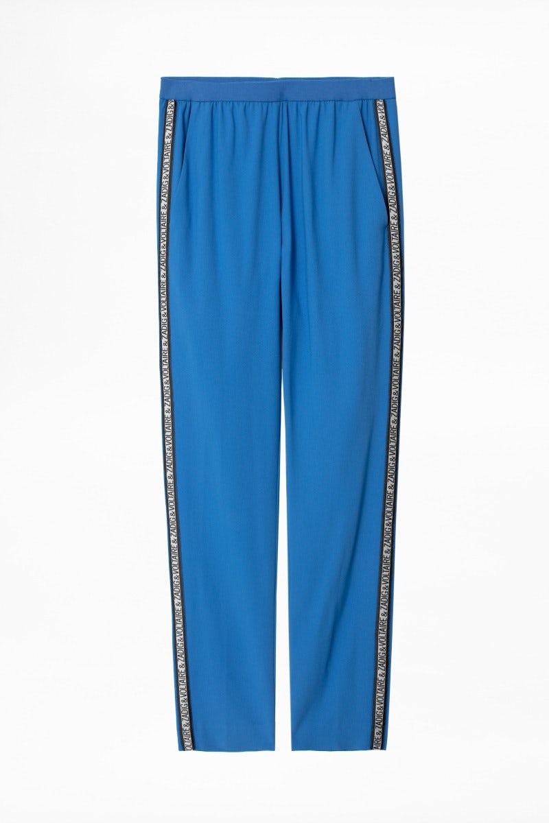 Pantalon Paula Band - Pantalon bleu femme.